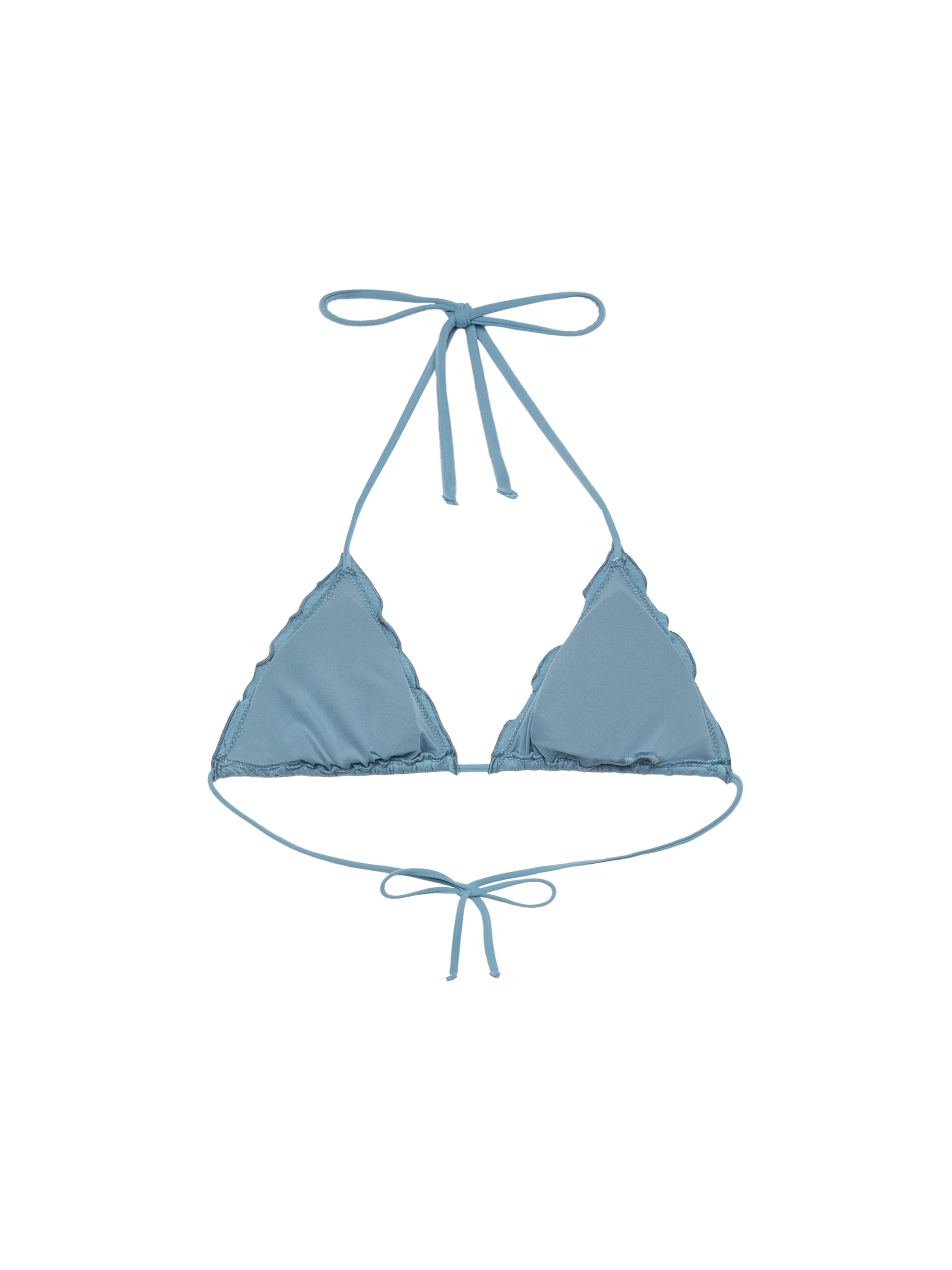 Sagittarius classic avio blue Sangallo lace triangle top - MC2 Saint Barth