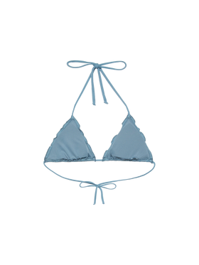 Sagittarius classic avio blue Sangallo lace triangle top - MC2 Saint Barth