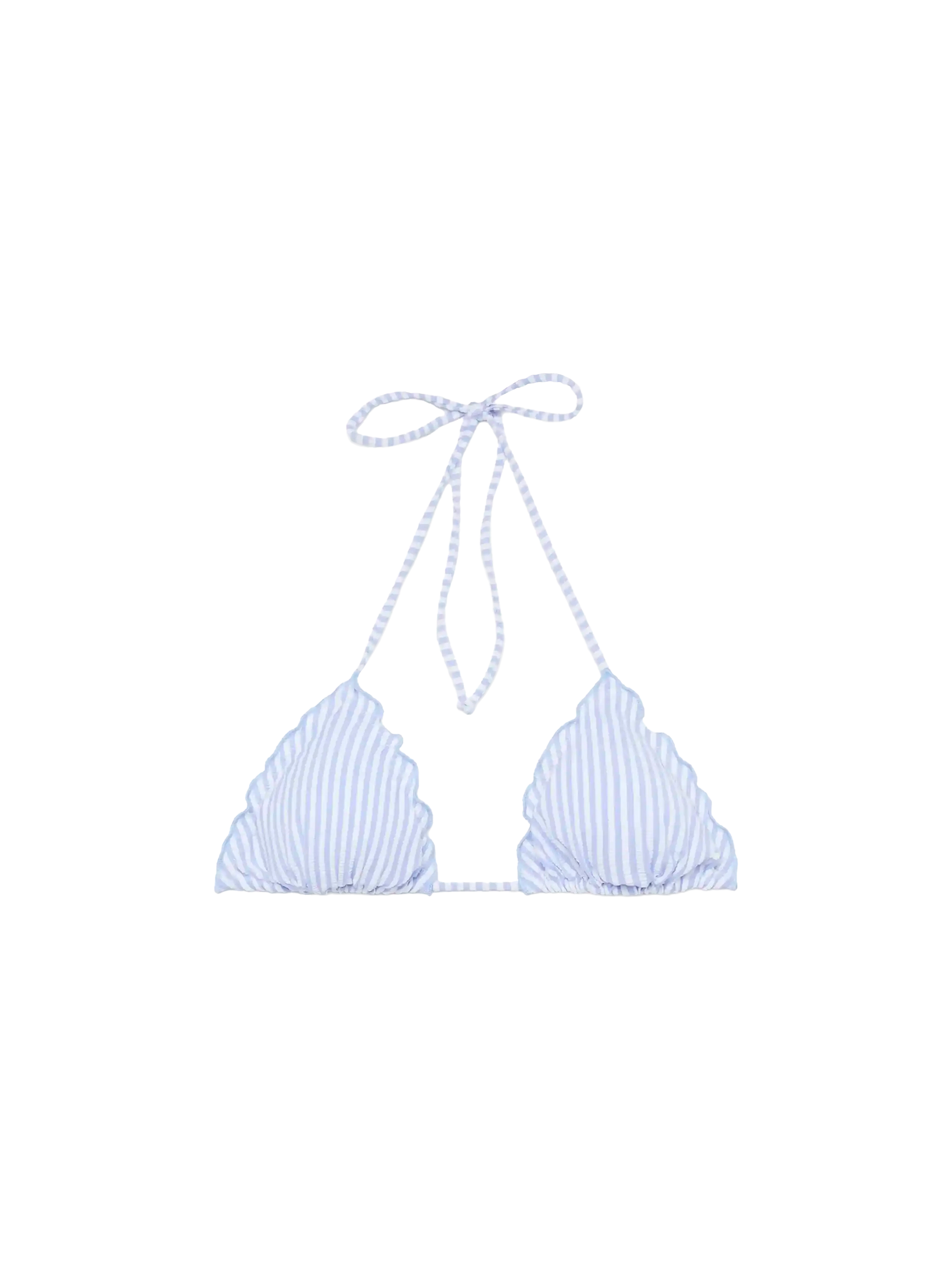 Sagittarius seersucker classic triangle top with striped print - MC2 Saint Barth