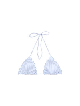 Sagittarius seersucker classic triangle top with striped print - MC2 Saint Barth