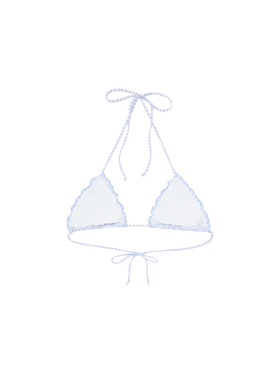 Sagittarius seersucker classic triangle top with striped print - MC2 Saint Barth