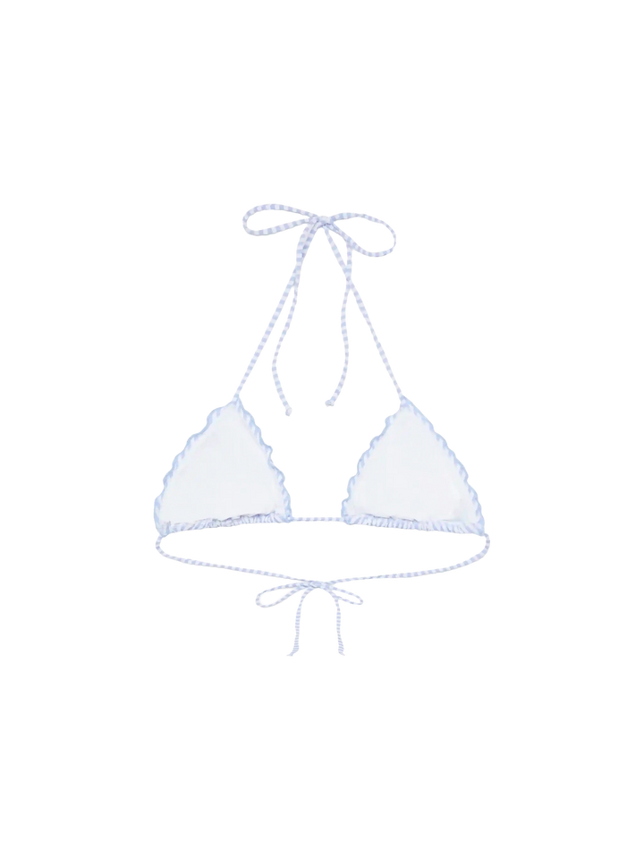 Sagittarius seersucker classic triangle top with striped print - MC2 Saint Barth