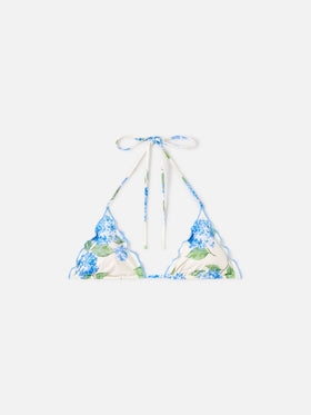 Top de triángulo clásico Sagittarius con estampado floral 