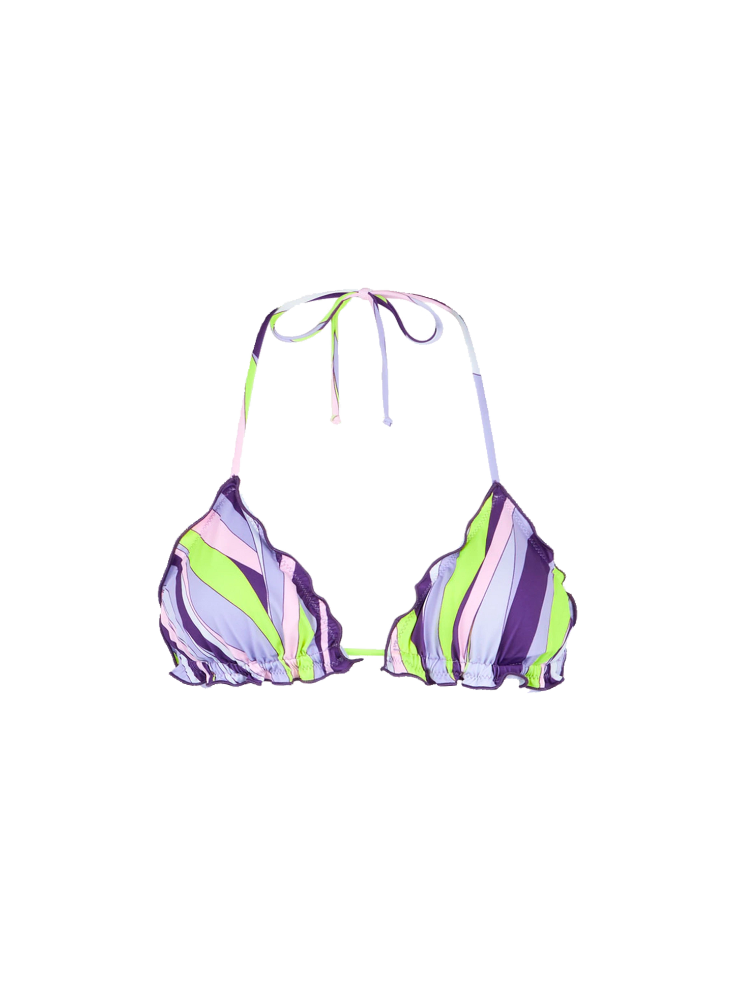 Damen-Triangel-Top mit Wellenmuster