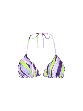 Damen-Triangel-Top mit Wellenmuster