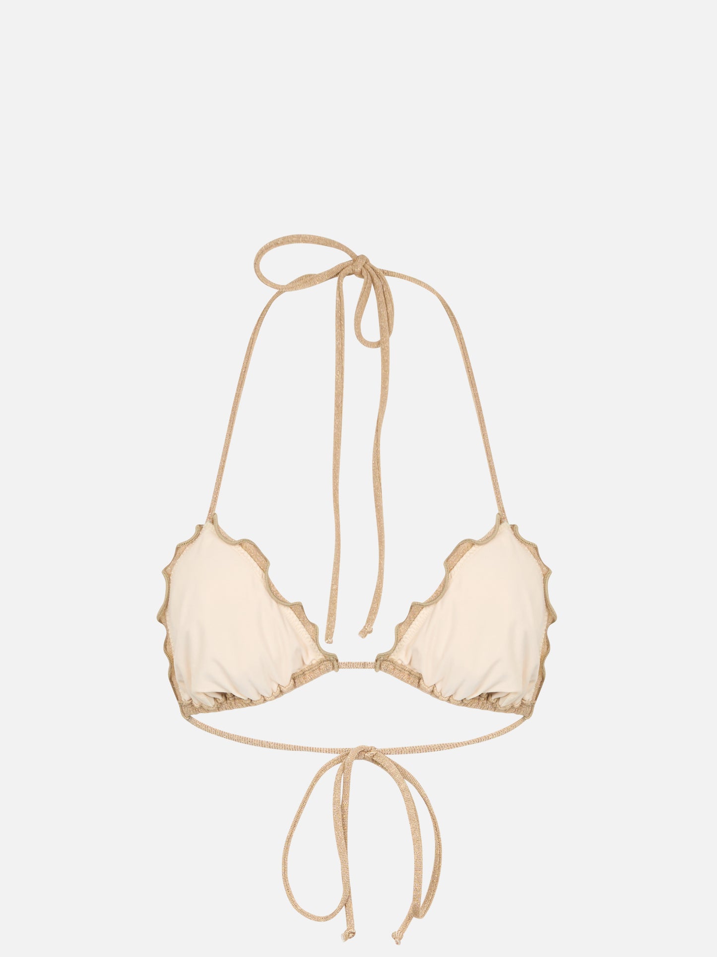Haut de plage triangle classique en lurex or pour femme Sagittarius 