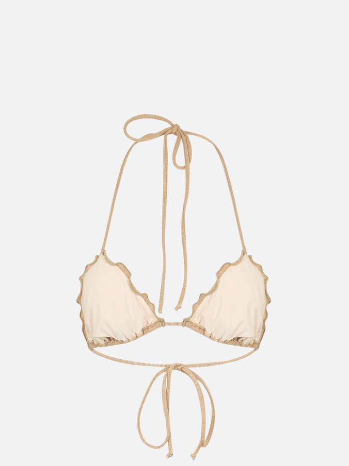 Haut de plage triangle classique en lurex or pour femme Sagittarius 