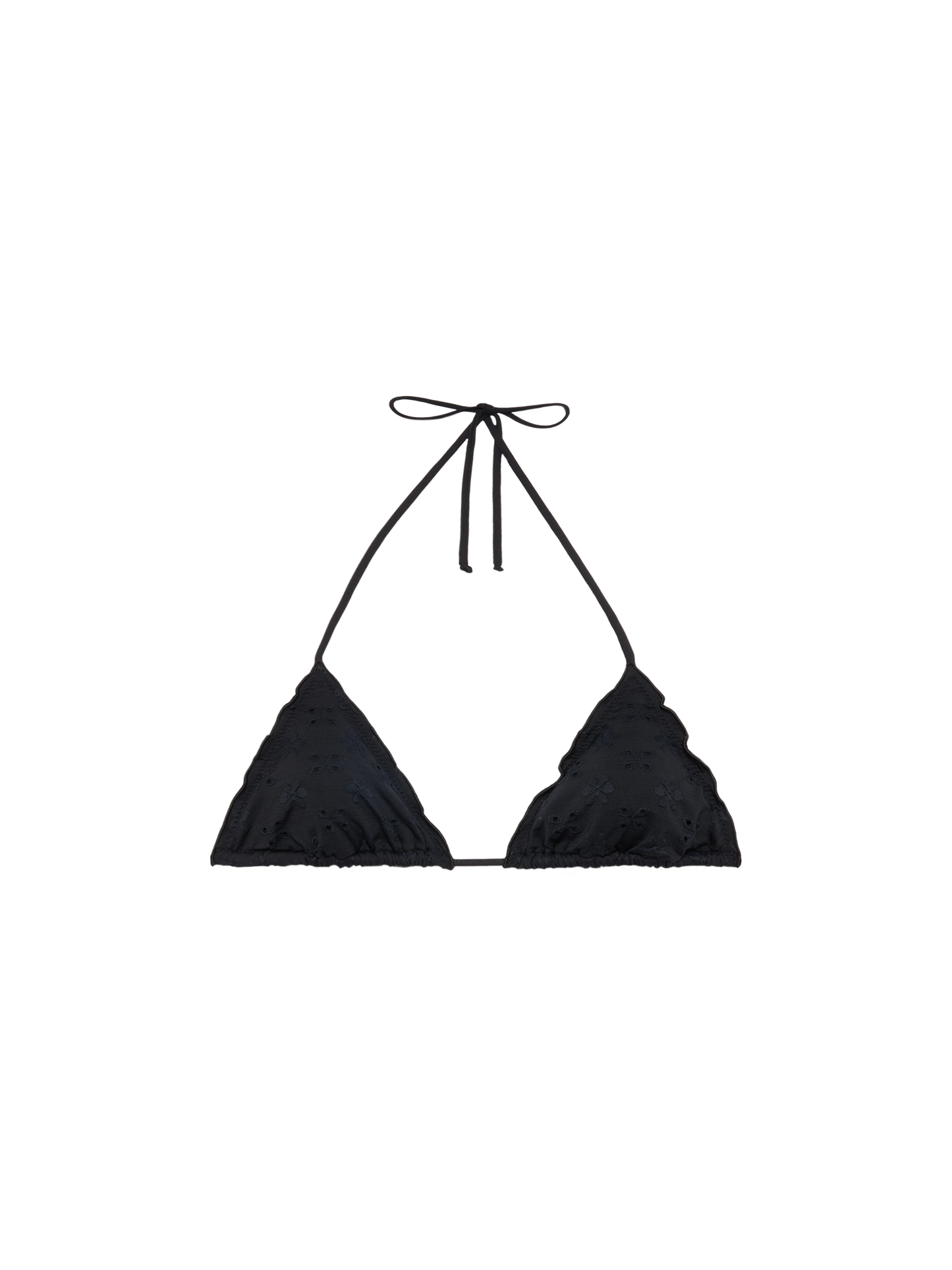 Sagittarius classic black Sangallo lace triangle top - MC2 Saint Barth