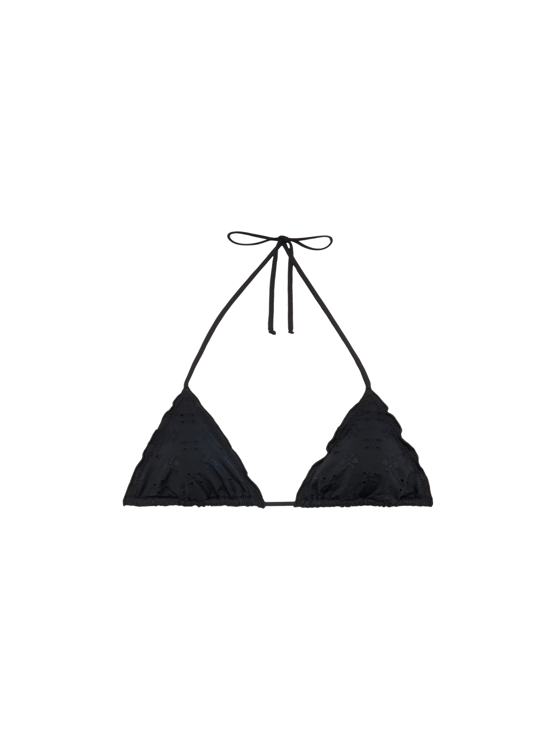 Sagittarius classic black Sangallo lace triangle top - MC2 Saint Barth