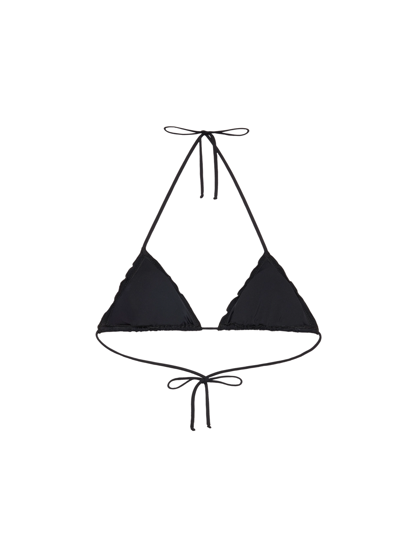 Sagittarius classic black Sangallo lace triangle top - MC2 Saint Barth