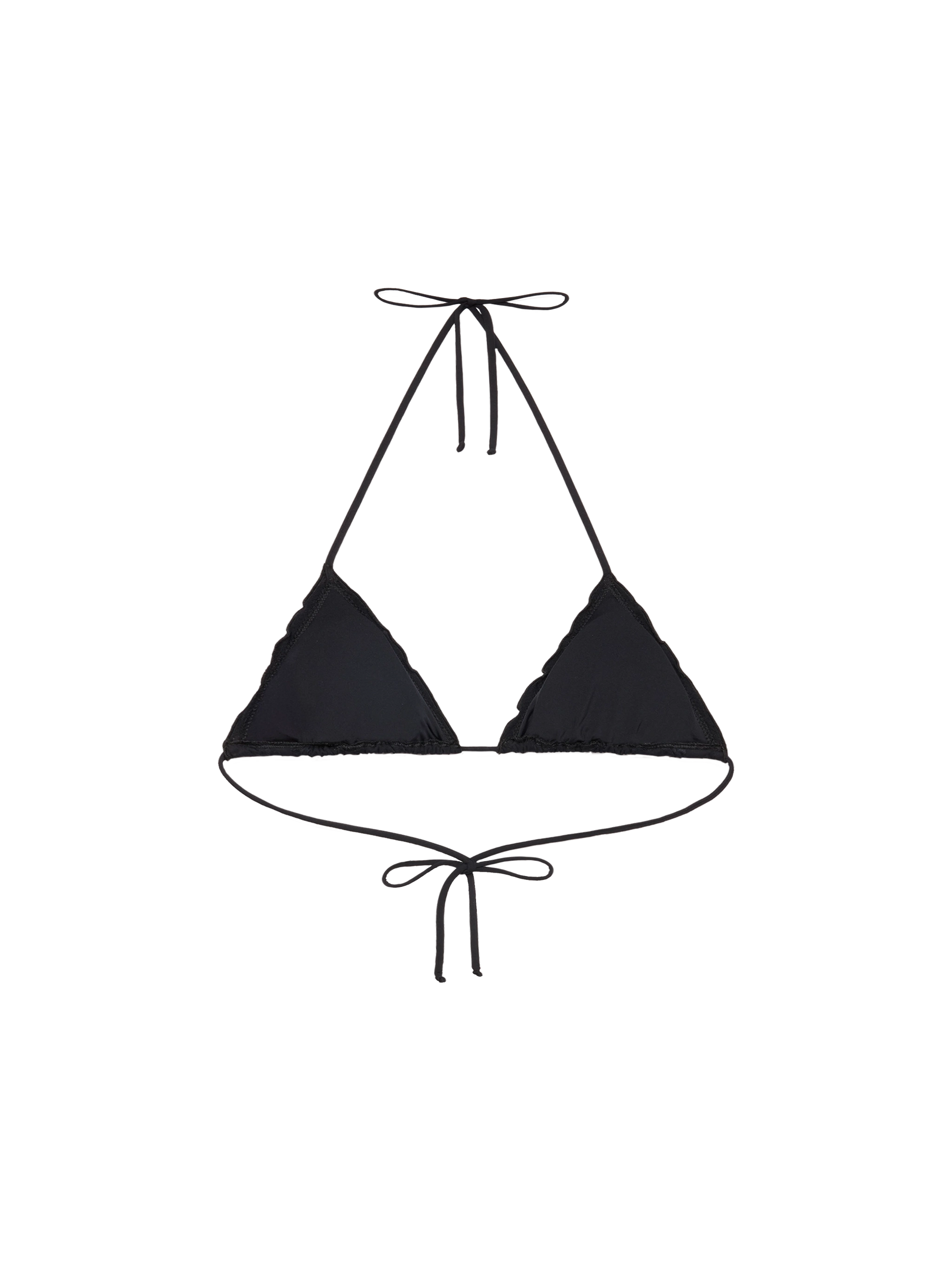 Sagittarius classic black Sangallo lace triangle top - MC2 Saint Barth