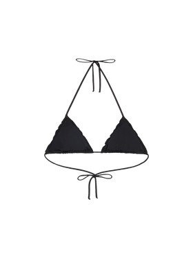 Sagittarius classic black Sangallo lace triangle top - MC2 Saint Barth