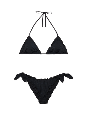 Classic triangle bikini Sagittarius Moon in black Sangallo lace - MC2 Saint Barth