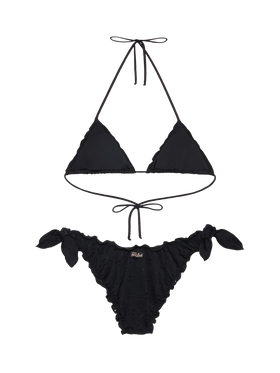 Classic triangle bikini Sagittarius Moon in black Sangallo lace - MC2 Saint Barth