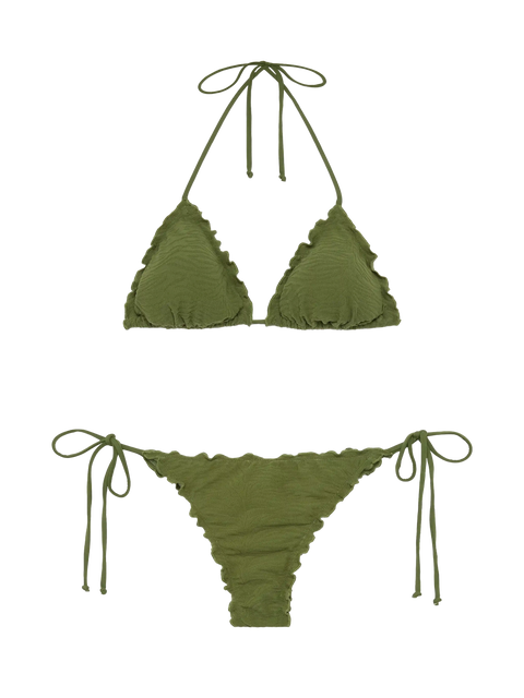Zebra embossed classic triangle bikini Sagittarius Miami - MC2 Saint Barth