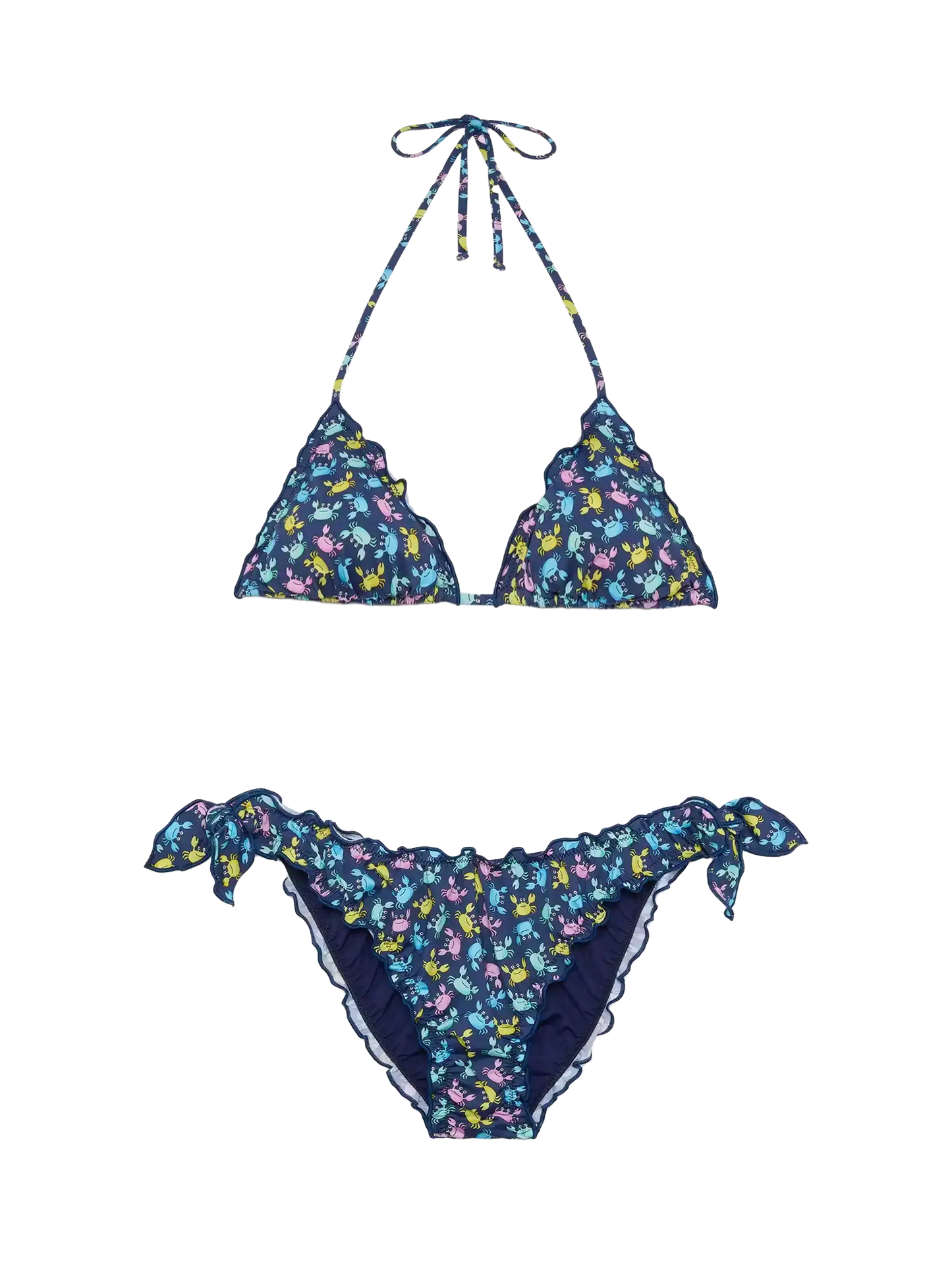 Sarius triangle classic bikini with crab print - MC2 Saint Barth