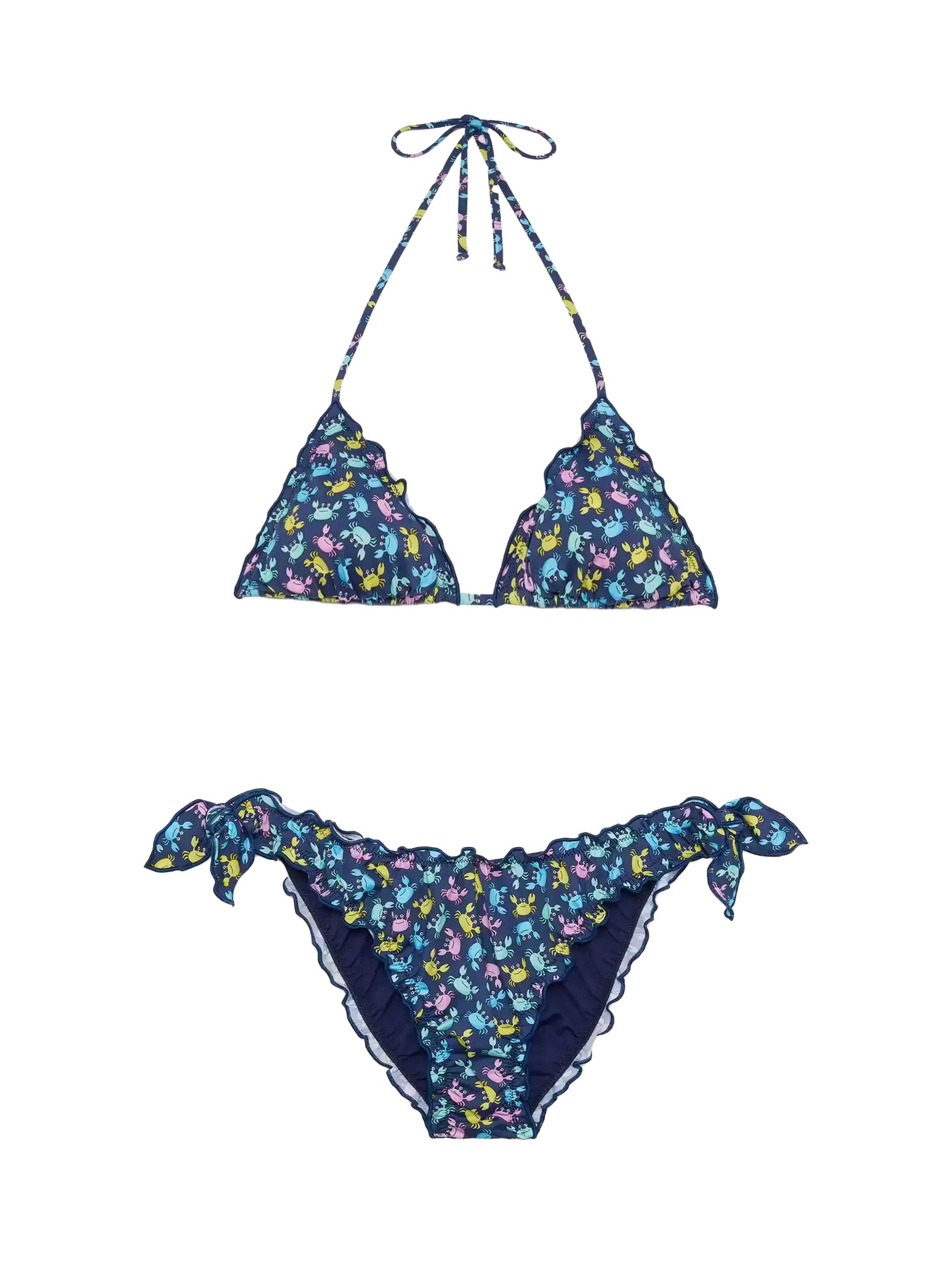 Sarius triangle classic bikini with crab print - MC2 Saint Barth