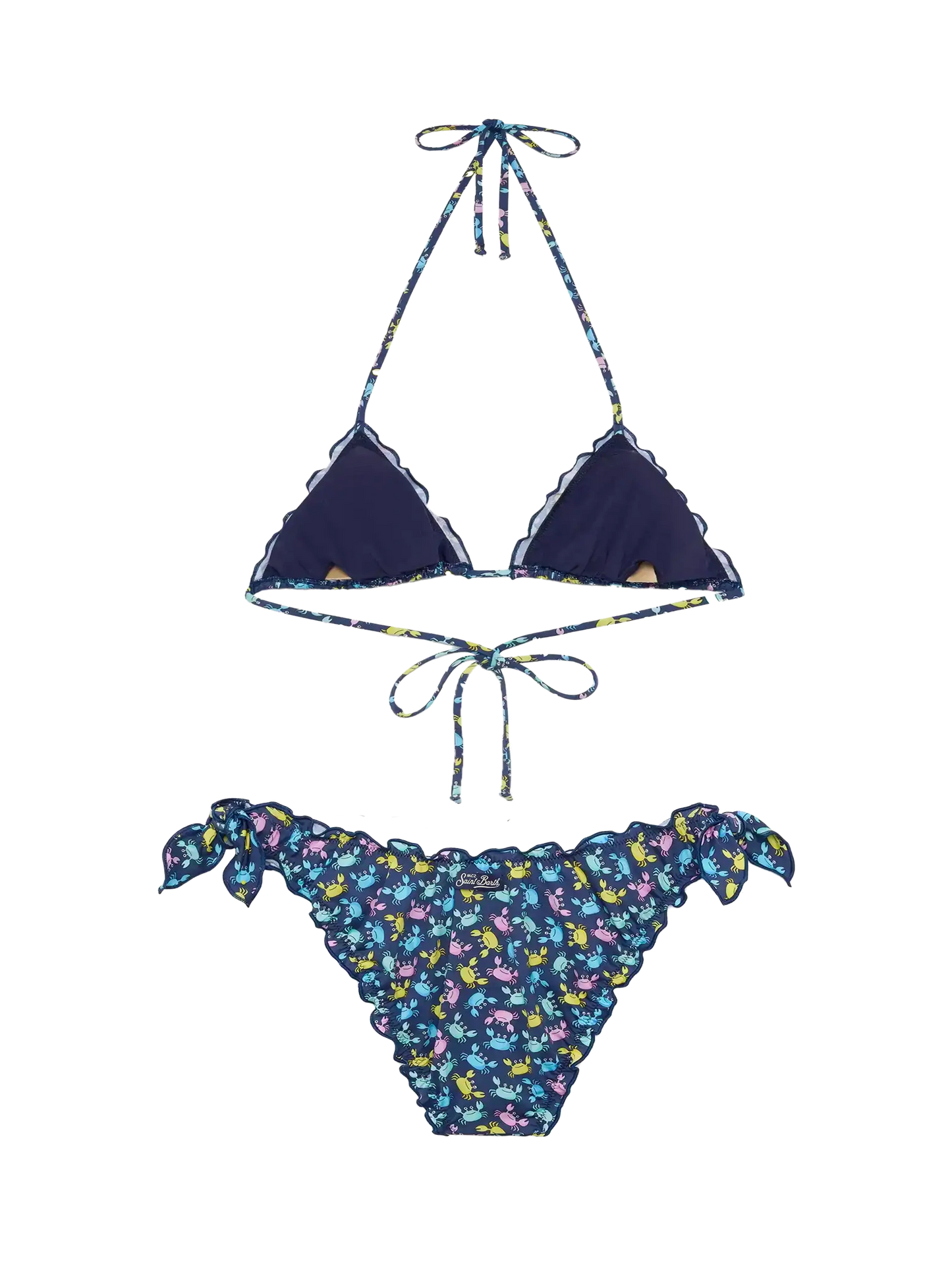 Sarius triangle classic bikini with crab print - MC2 Saint Barth
