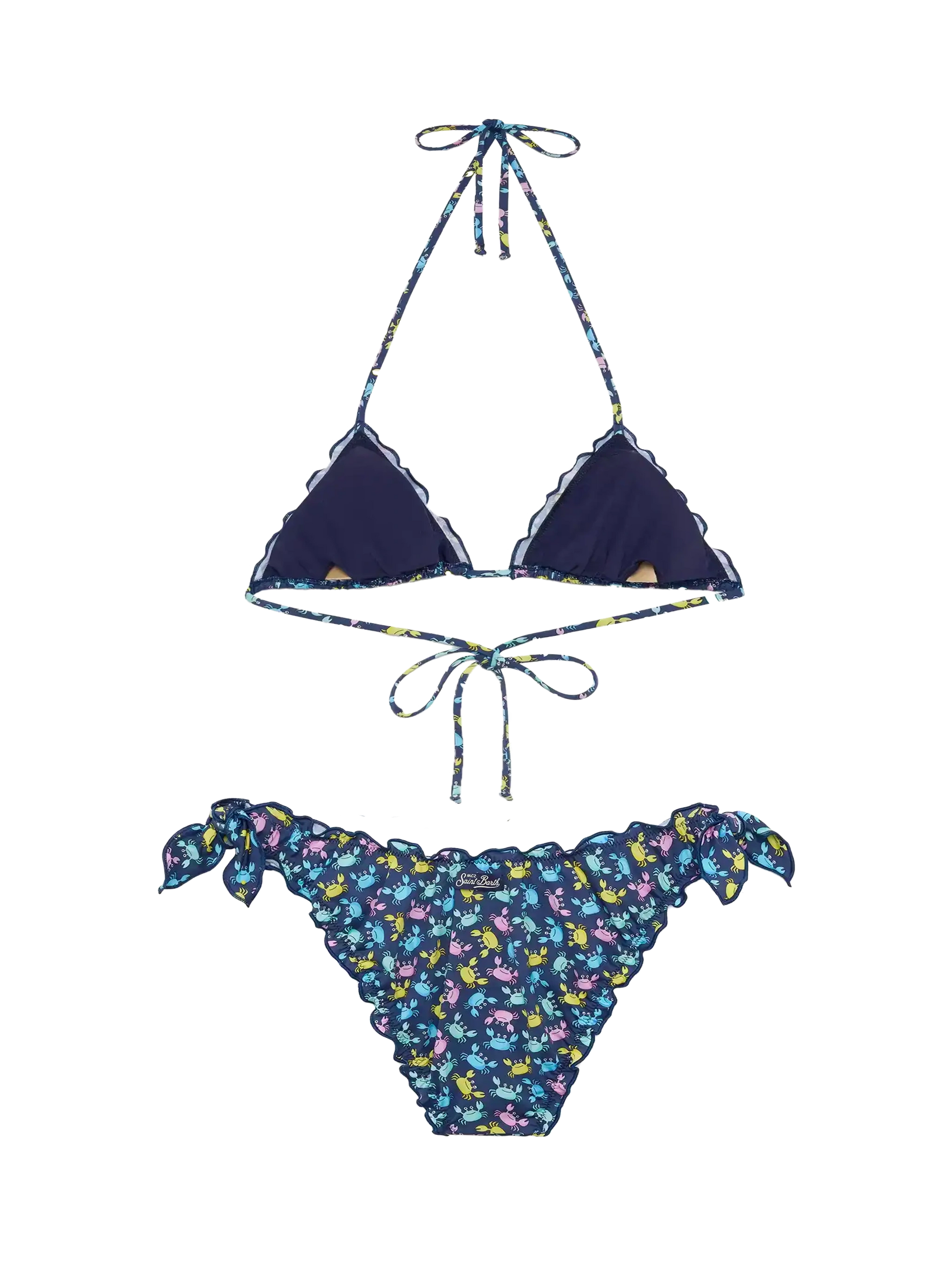 Sarius triangle classic bikini with crab print - MC2 Saint Barth
