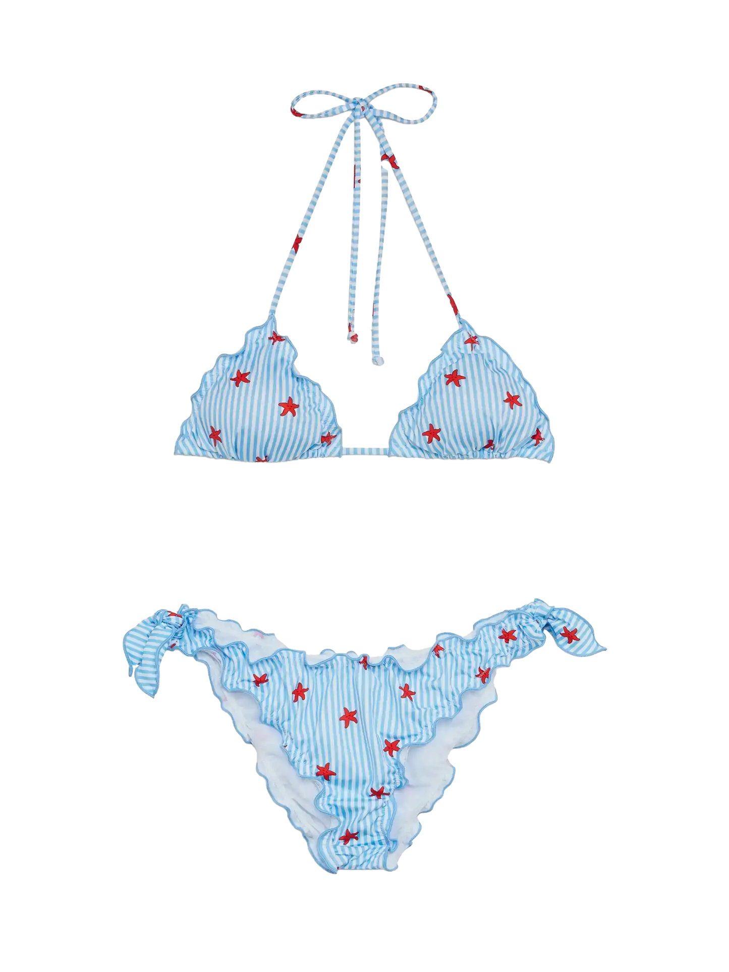 Sarius triangle classic bikini with starfish print - MC2 Saint Barth