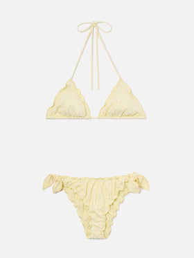 Triangle bikini Sarius in yellow sangallo