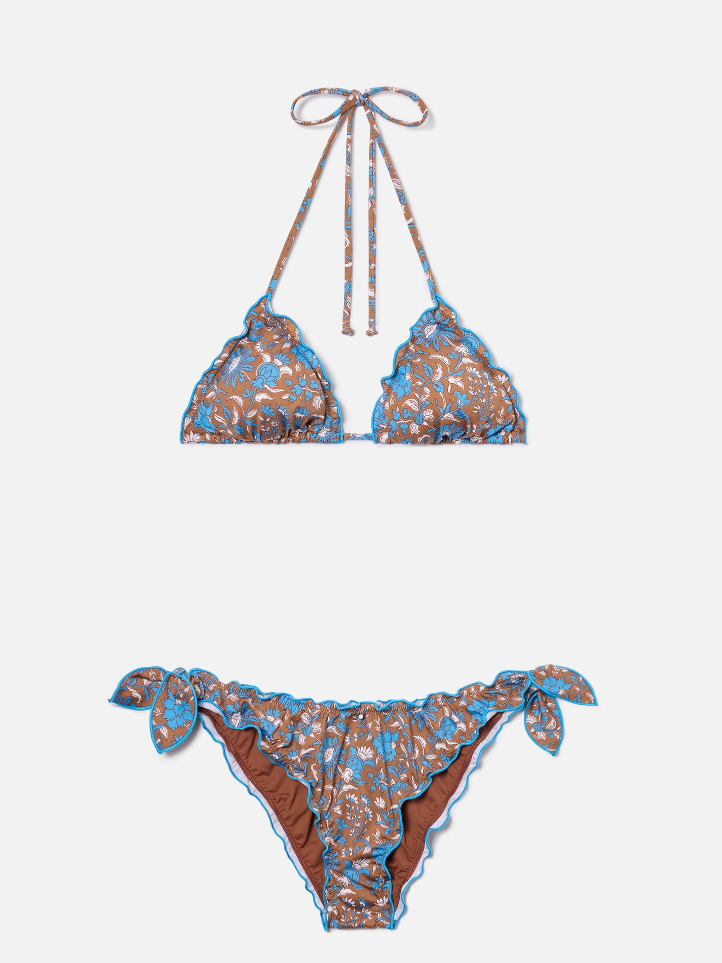 Bikini Sarius triangolo con stampa floreale boho all-over