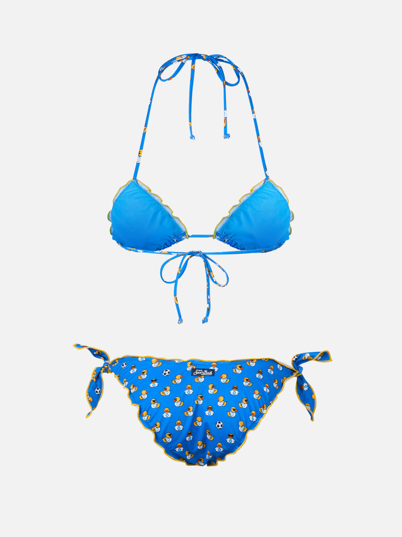 Bikini a triangolo classico stampa Ducky Napoli da donna Sarius | SSC NAPOLI SPECIAL EDITION