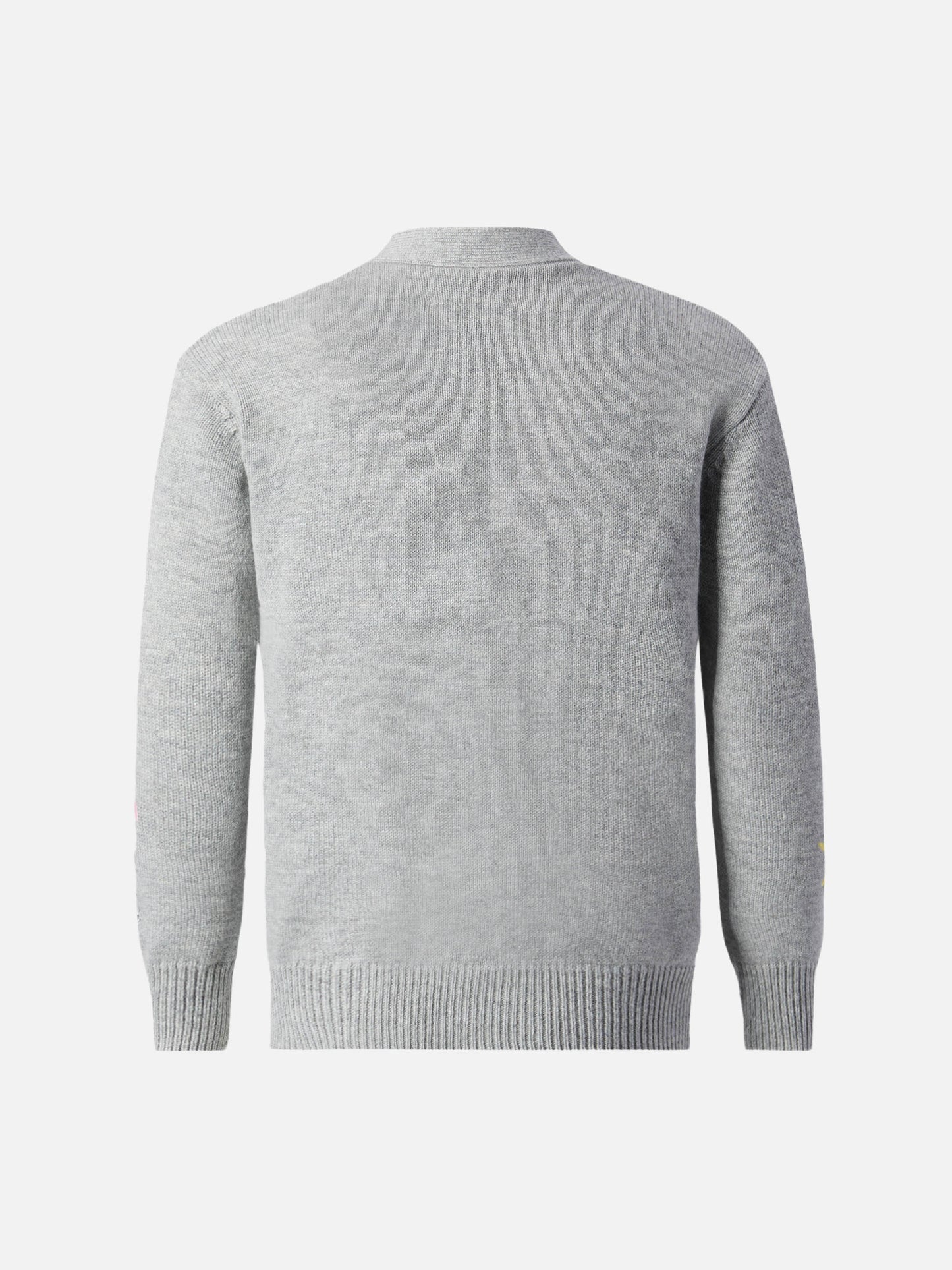 Sasi Jr. Kaschmir-Strickjacke mit V-Ausschnitt und Tweety- und Sylvester-Jacquardmuster | WARNER BROS SPECIAL EDITION