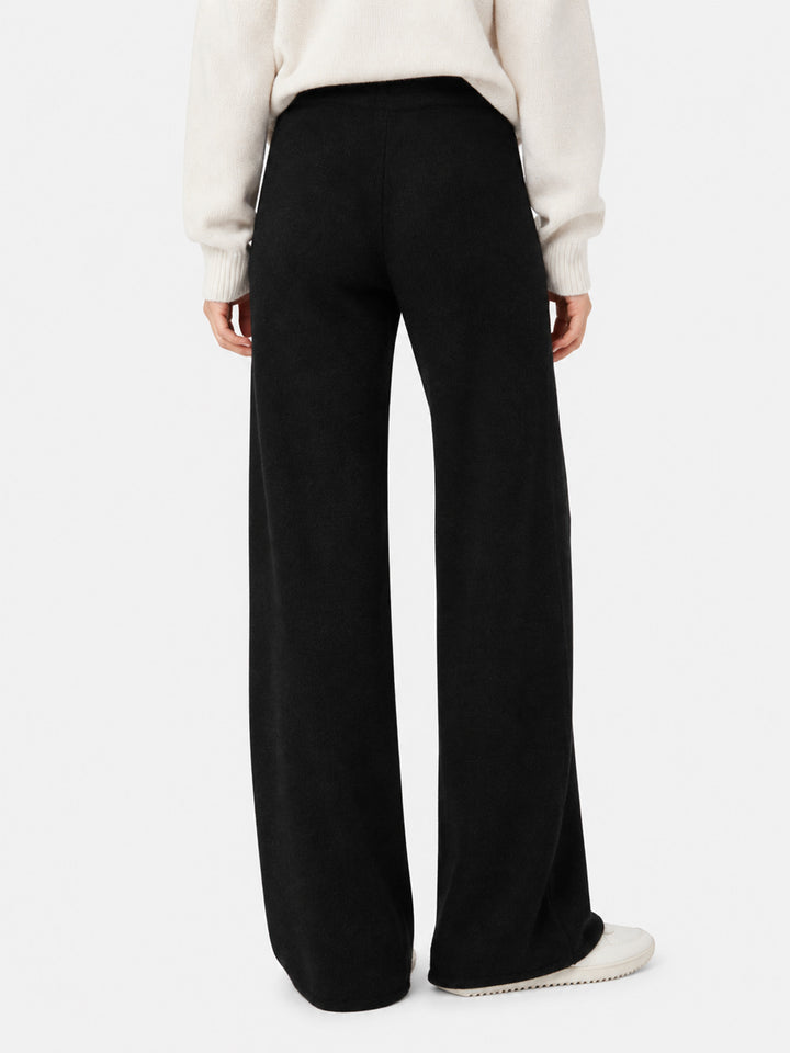 Pantalones palazzo negros de punto Savine 