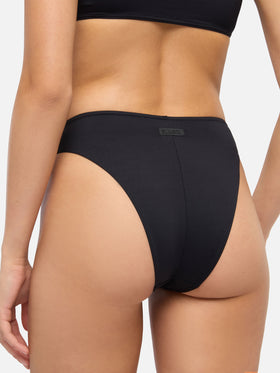 Bandeau-Bikini Rebby Sibilla mit hochgeschnittener Badehose in Schwarz