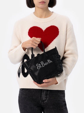 Strass Mini Bag with black rhinestone - MC2 Saint Barth