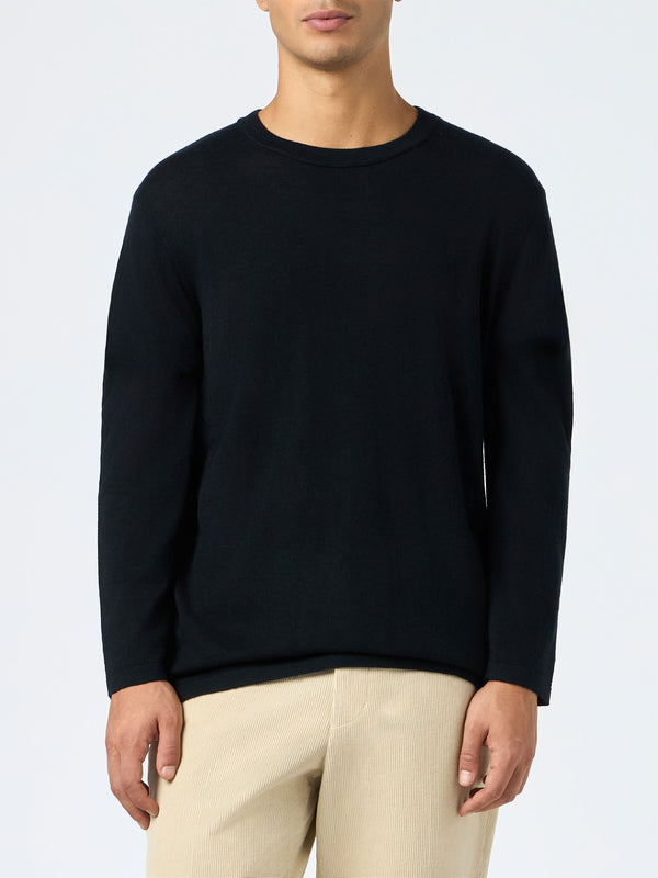 Man black cashmere blend t-shirt Scott