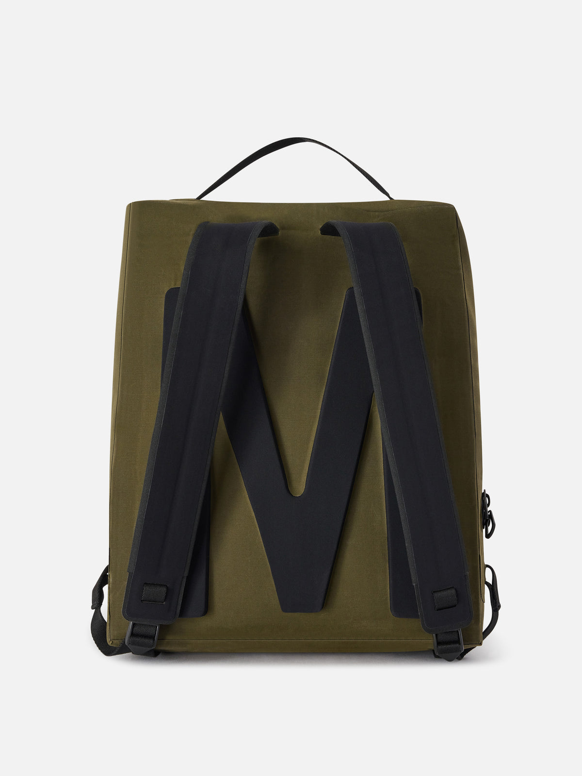 Nahtloser gewachster Rucksack in Military Green 