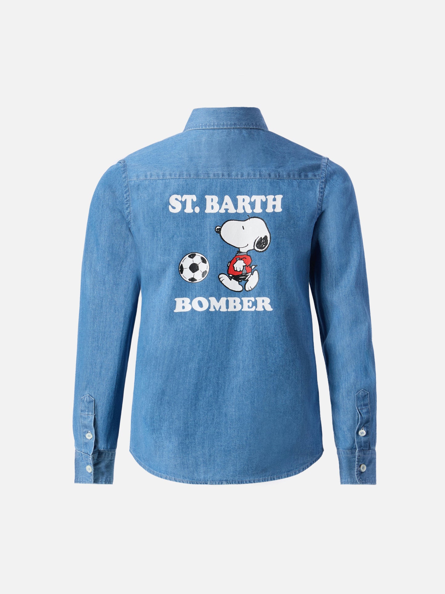 Seefeld Jr Chambray-Hemd mit Snoopy-Print