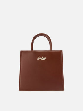 Shopper Bag Midi aus braunem Leder 