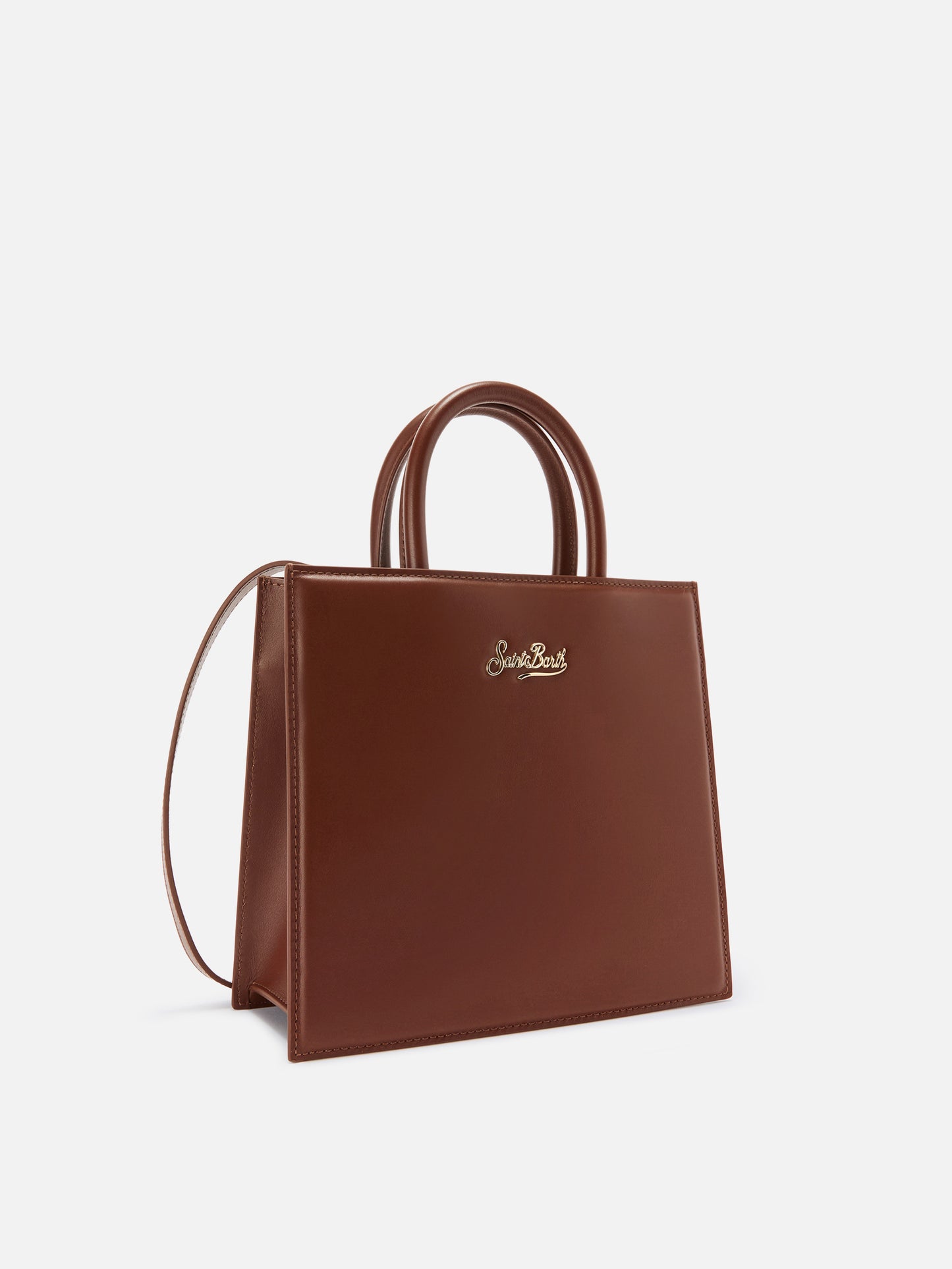 Shopper Bag Midi aus braunem Leder 