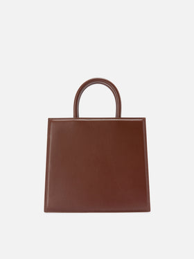 Shopper Bag Midi aus braunem Leder 
