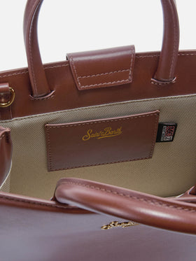 Shopper Bag Midi aus braunem Leder 