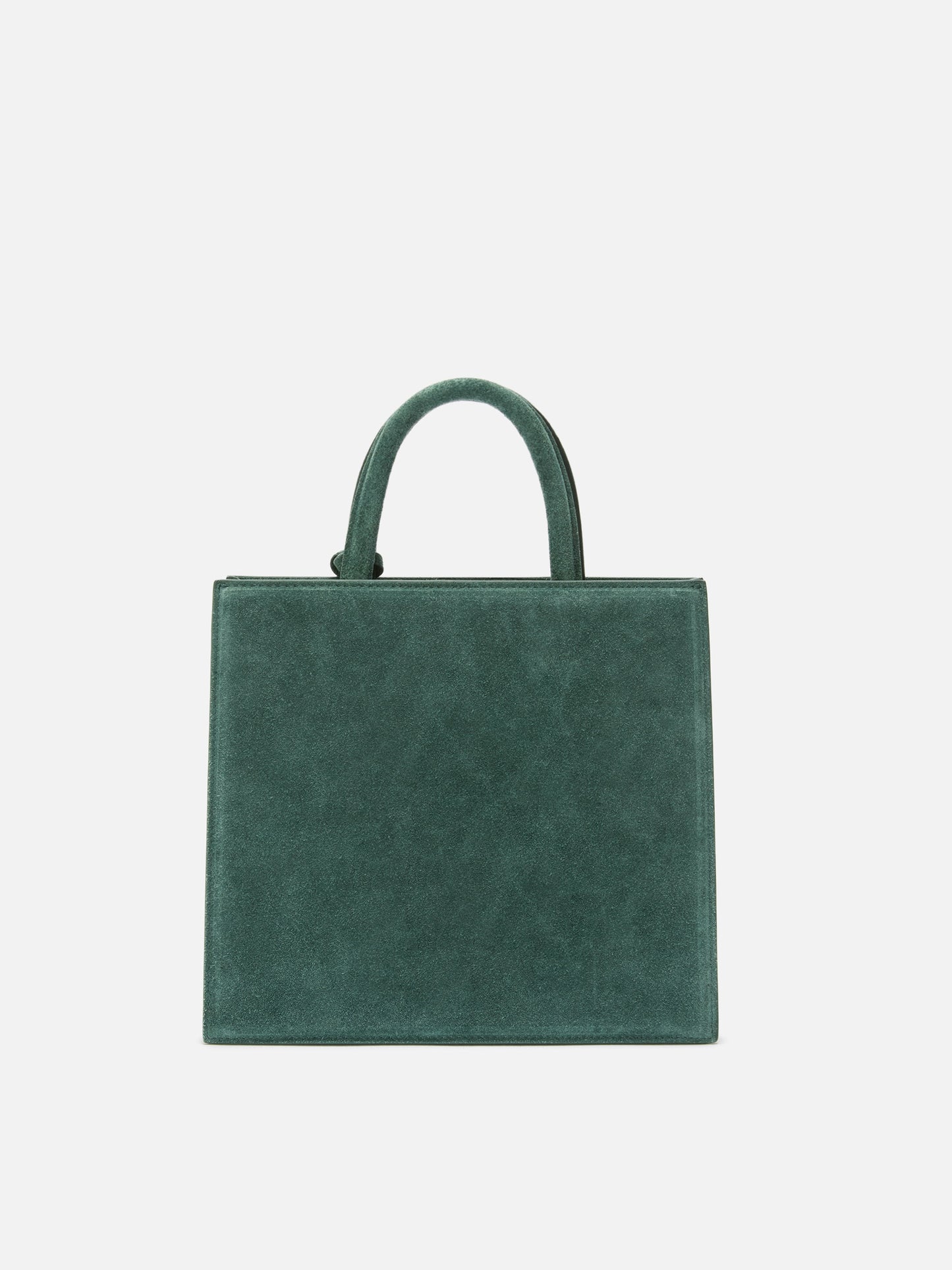 Shop Bag Midi Handbag in green suede leather