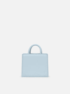 Shop Bag Micro Handtasche aus hellblauem Leder