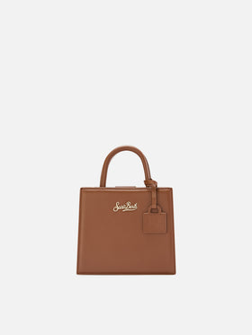 Mini cabas Brown en cuir avec lettrage logo 