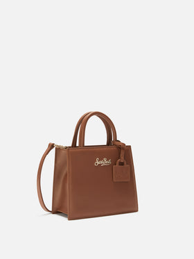 Shop Bag Mini Handbag in brown leather