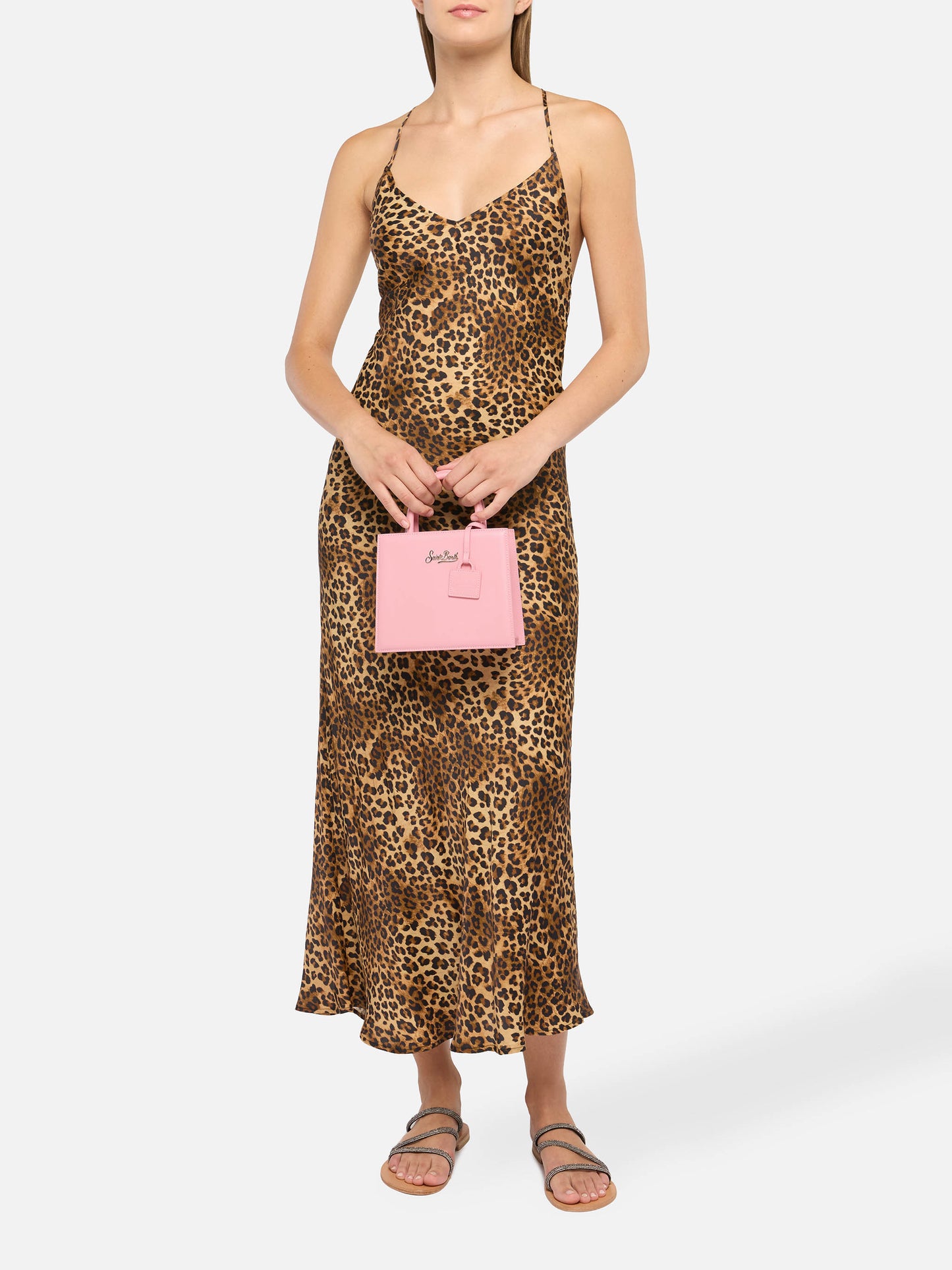 Shop Bag Mini in pastel pink leather