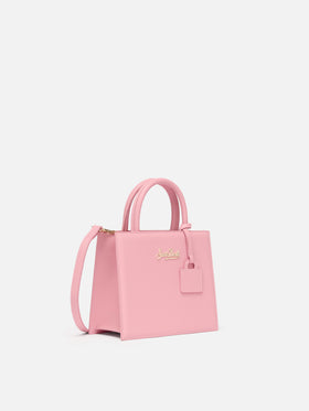 Shop Bag Mini in pastel pink leather