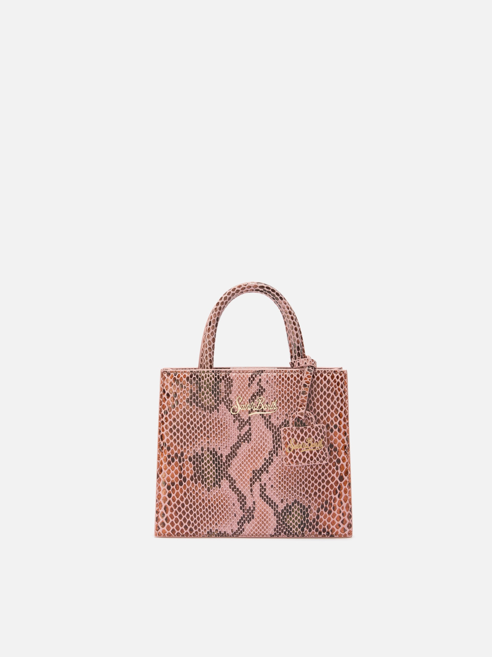 Shop Bag Mini in pink python-print leather – MC2 Saint Barth