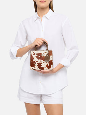 Shop Bag Mini aus Ponyhaar mit Kuhfellmuster