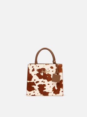 Shop Bag Mini aus Ponyhaar mit Kuhfellmuster