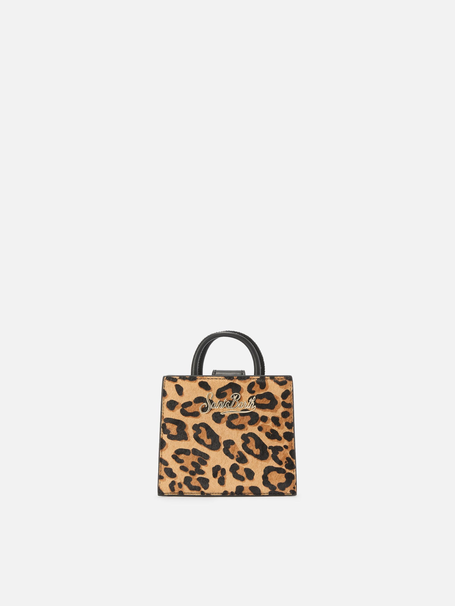 Shop Bag Micro Handbag in leopard-print pony skin leather