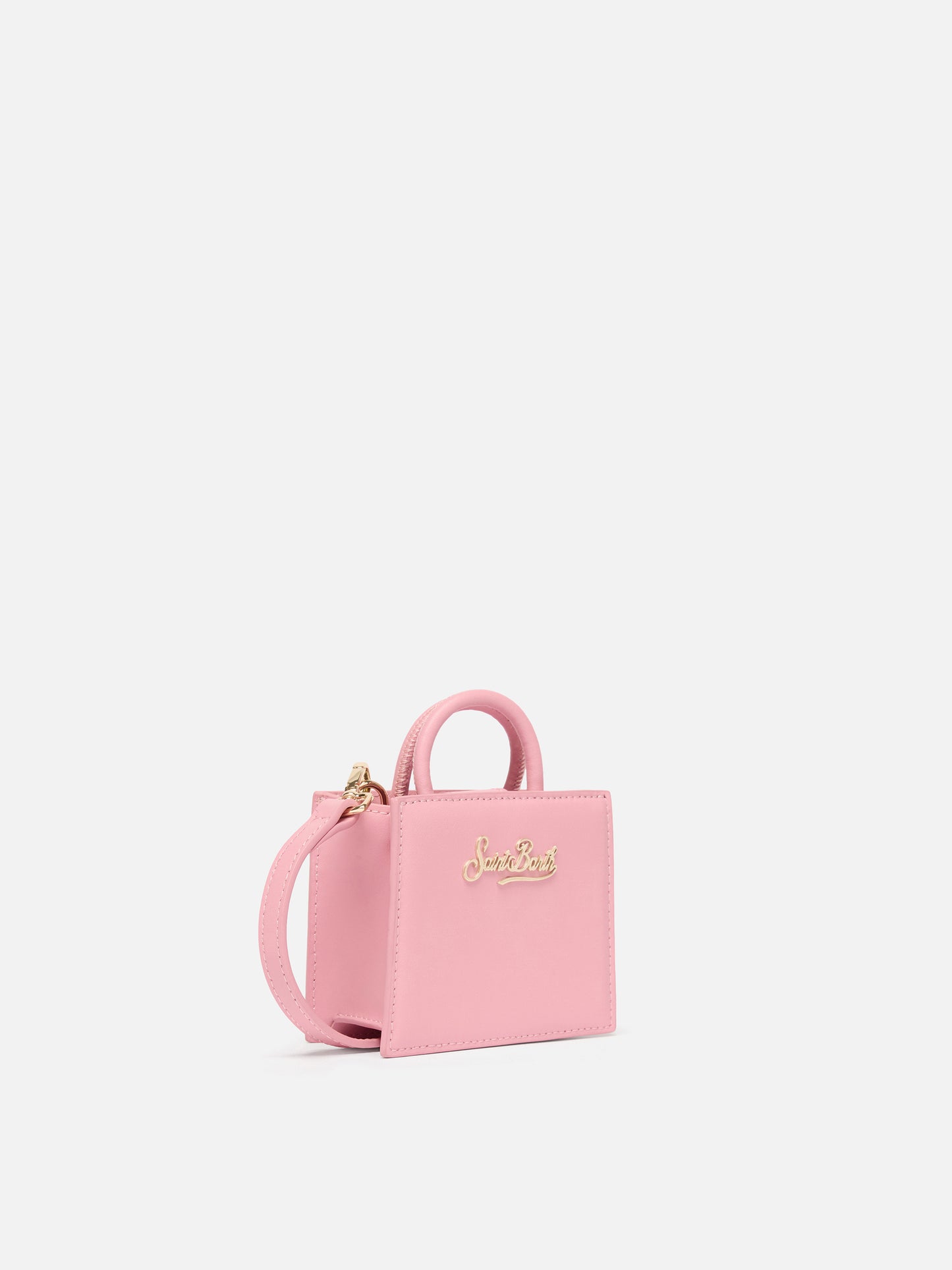 Shop Bag Micro aus pastellrosa Leder
