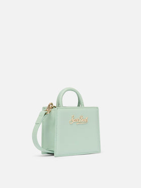 Shop Bag Micro in sage green leather